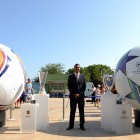 La presentación de los balones en Mónaco