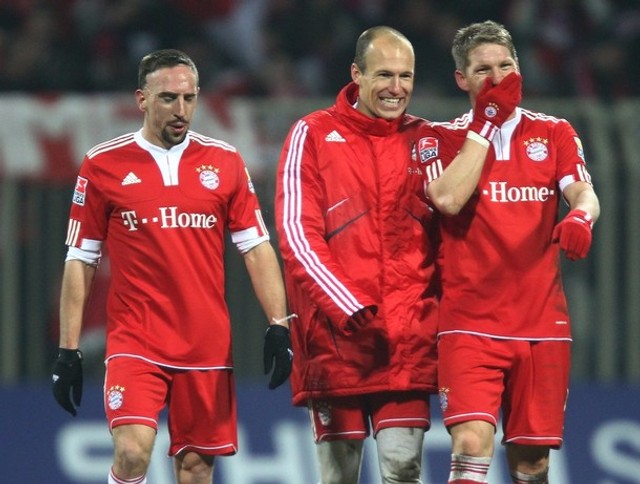 Ribery, Robben y Schweinsteiger Bayern München