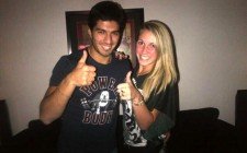 Luis Suarez y su esposa