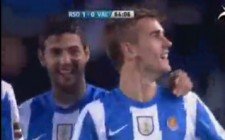 Real Sociedad 1-0 Valencia. Carlos Vela jugó 86'