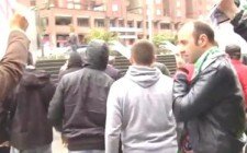 Aficionados de Racing enojados