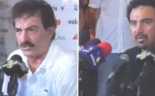 Ricardo La Volpe y Hugo Sánchez después del Atlante-Pachuca