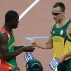 Kirani James y Oscar Pistorius