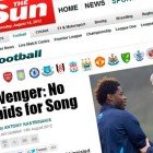 Arsene Wenger y Alex Song Arsene Wenger y Alex Song
