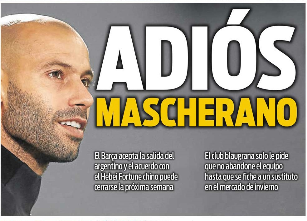 El Hebei Fortune de Pellegrini quiere quedarse con Mascherano — Golpe al Mercado