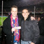 Con mi compañero (madridista) de viaje