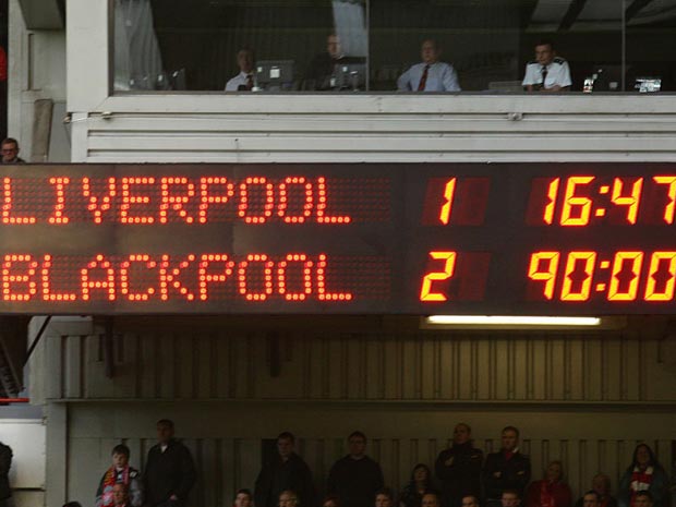 Liverpool 1-2 Blackpool