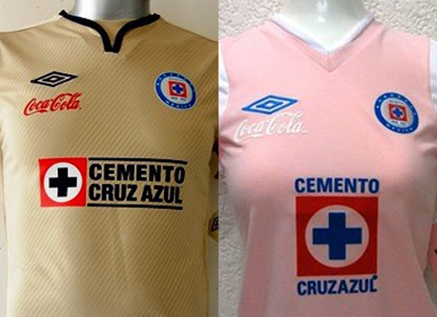 playera cruz azul mujer rosa