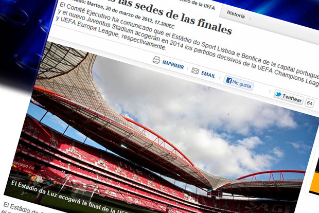 Lisboa acogerá la final de la Champions en 2014, Turín la de Europa