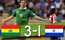 Bolivia vence a Paraguay 3-1