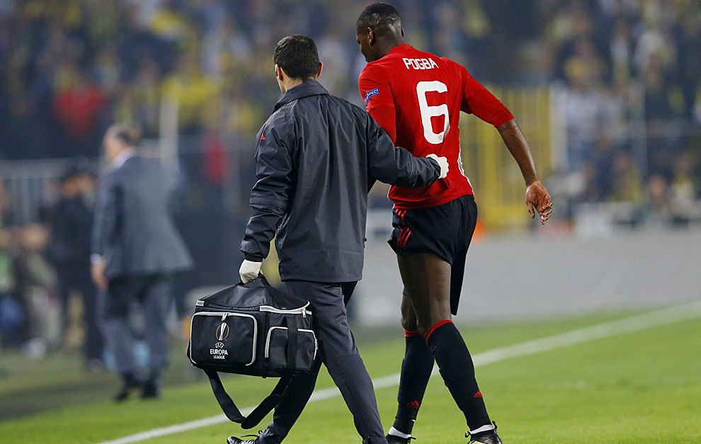 Paul Pogba se lesionó ante el Fenerbahce
