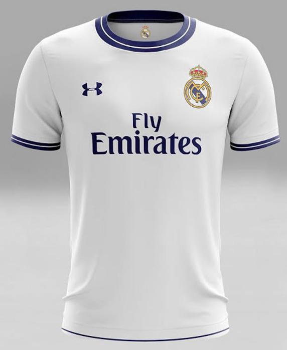 Conveniente Con qué frecuencia Cinco Así serían las camisas del Madrid con el patrocinio de Under Armor