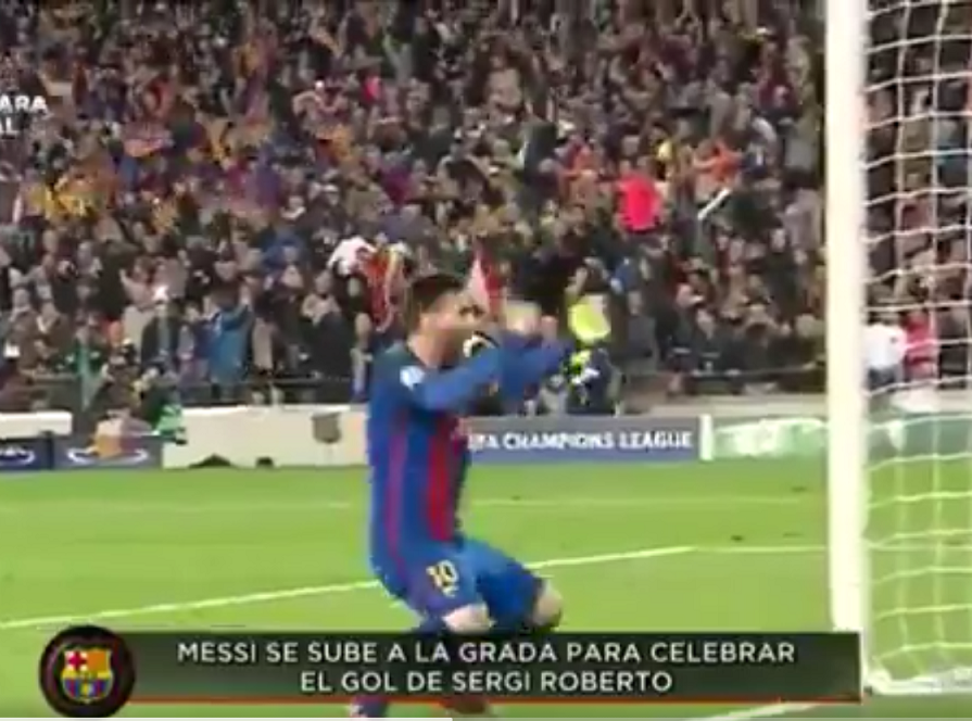 Video: La locura de Messi en la celebración de la remontada al PSG