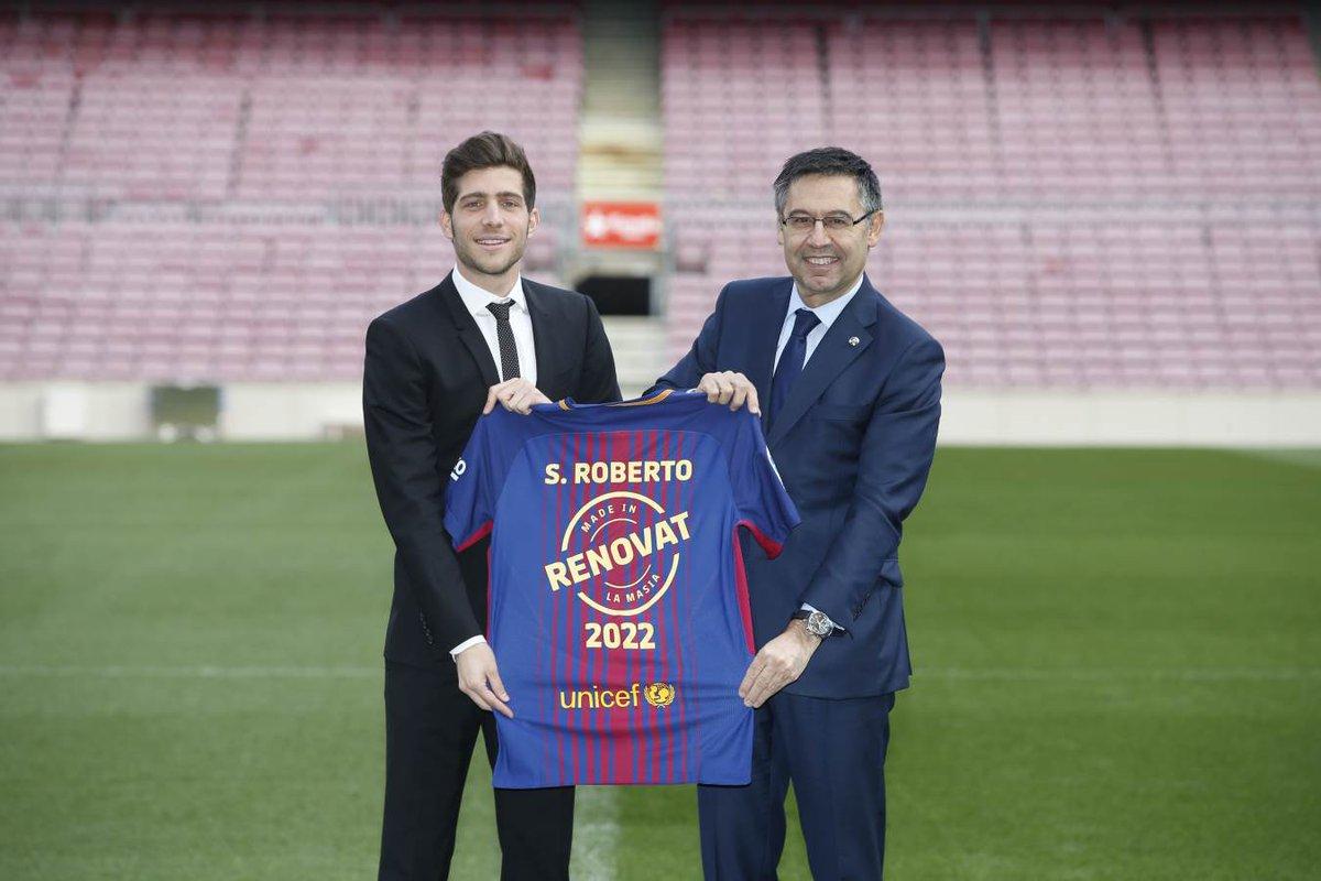 Sergi Roberto y el FC Barcelona firmaron la renovación de contrato