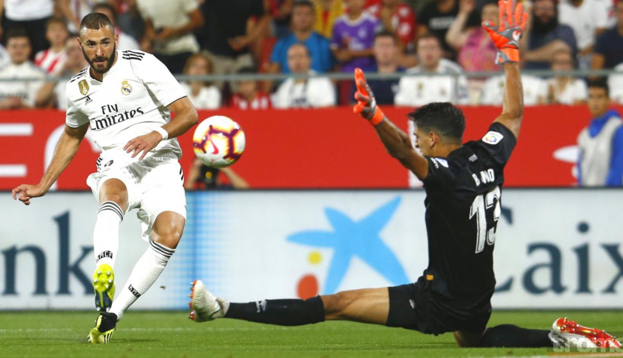 Con doblete de Benzema el Real Madrid aplastó al Girona