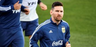 Messi se entrenó con Argentina en Valdebebas