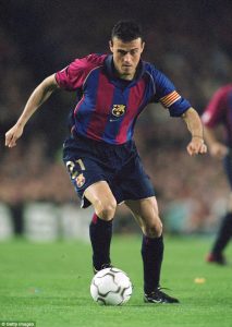 Luis Enrique fue protagonista en la caída en el Sardinero Luis Enrique fue protagonista en la caída en el Sardinero