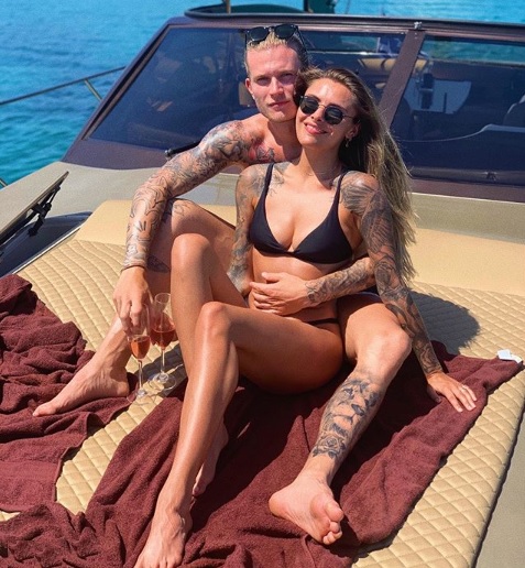 La novia del arquero Loris Karius La novia del arquero Loris Karius