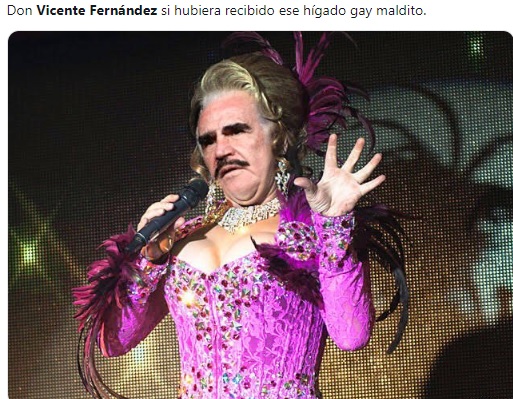 Vicente Fernández rechaza transplante de hígado: "podrías ser de un gay o drogadicto" Vicente Fernández rechaza transplante de hígado: "podrías ser de un gay o drogadicto"