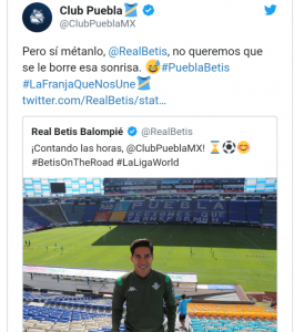 El trolleo de Puebla al Betis por Diego Lainez