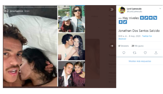 Los memes que dejó la foto de Jonathan dos Santos con Amanda Trivizas