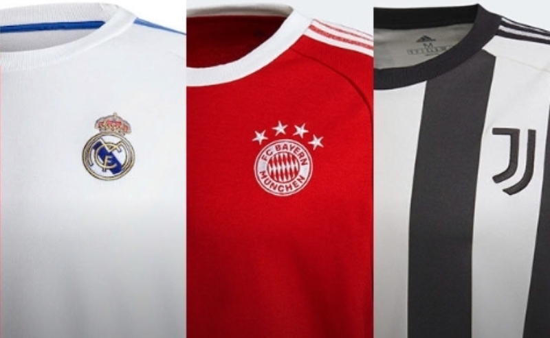 Las camisetas diseñadas por para sus clubes europeos