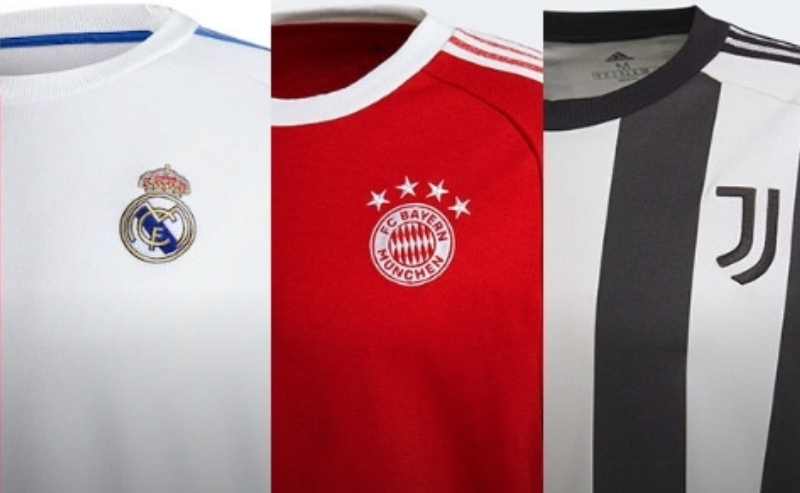 Las camisetas retro diseñadas por Adidas para sus clubes europeos