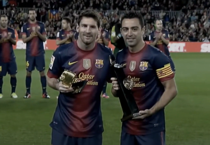 Messi y Xavi