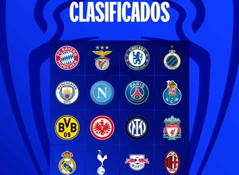 Estos son los 16 Clasificados a octavos en la Champions League