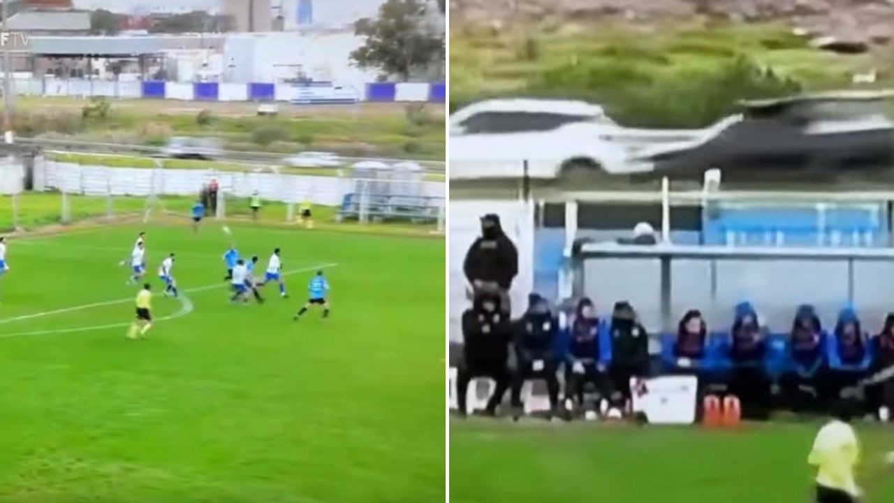 Insólito: un balón de futbol causa accidente de tránsito en una avenida